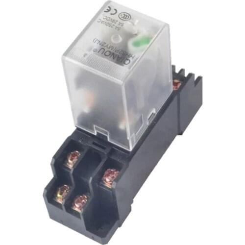 LY2NJ 10A 8PIN DC12V DC24V AC 220V Coil Power Relay DPDT HH62P HHC68A-2Z With Socket Base Intermediate Relay