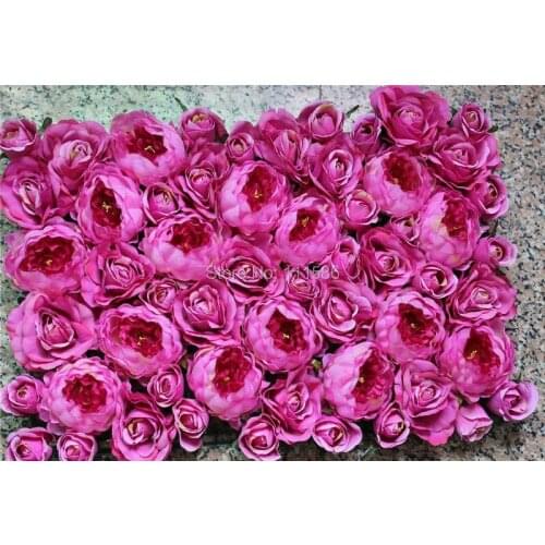 SPR Free Shipping fushcia peony flower wall wedding backdrop table centerpiece flower decorations road lead home market flower