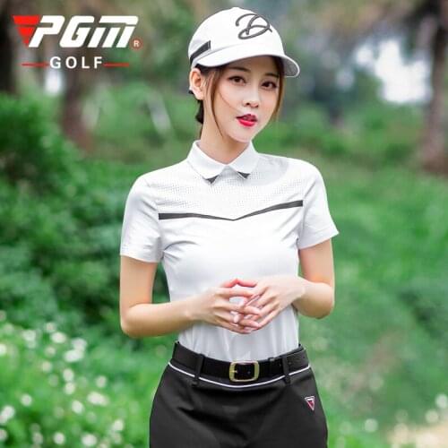 Women Golf Short Sleeve Polo Shirt Keep Drying White Golf Shirt