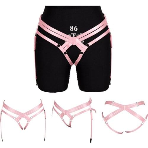 Thigh Band Triangle Shorts Gothic Accessories Leg Harness Garter Belts Stockings Sexy Lingerie Women Body Bondage Adjust Waist