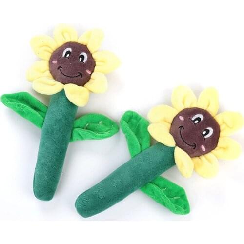 1 PC Plush Toys Chew Teeth Molars Built-in BB Called Sunflower Modeling Dog Interactive Toys Cartoon Funny Sounds Nibble toys