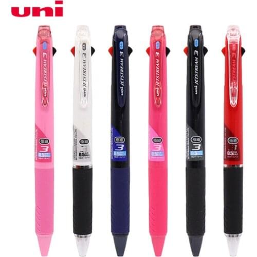 1pcs Japan Uni JETSTREAM Smooth Multi-Function Middle Pen SXE3-400 Ballpoint Pen Tri-Color Pen Office Writing Learning 0.5