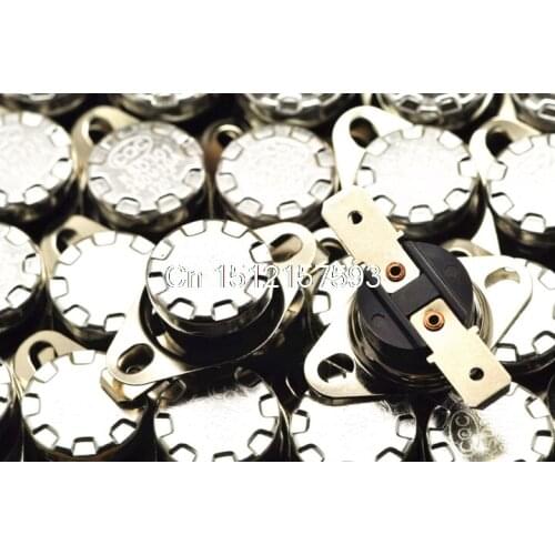 10PCS KSD301 95C-160C NC Normal Closed Auto Reset 2Pin Terminals Temperature Control Switch AC 250V 10A