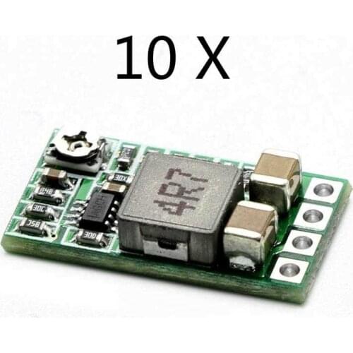 10pcs Ultra-Small Mini DC-DC Step Down Power Supply Module 3A Buck Converter Adjustable 1.8V 2.5V 3.3V 5V 9V 12V for Arduino