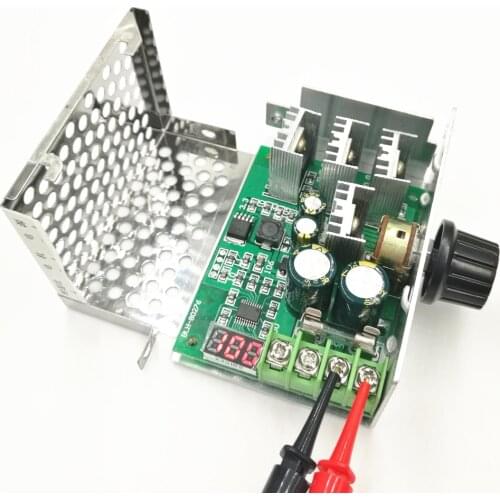 100PCS DC6-60V 30A Digital Display 0~100% Adjustable Drive Module PWM DC Motor Speed Controller with Case