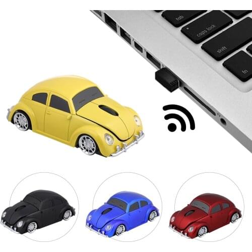 2.4G Wireless Car Mouse USB Computer Mice Car Shape 1000 DPI Mice with LED Light Receiver USB Mouse for PC Laptop Computer Mouse