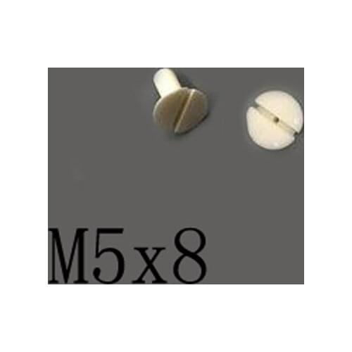 2pcs M5x6mm Slotted Countersunk Head Holes Screw Ceramic Insulated Bolt High Temperature Corrosion Resistance Zirconin