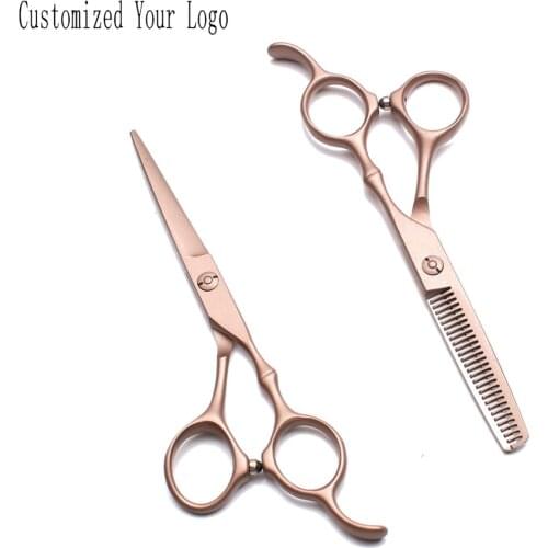 5.5" 6" JP Stainless Rose Gold Barber Shears Professional Grooming Scissors Cutting Scissors Thinning Shears Hair Scissors C9030