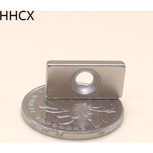 50pcs/lot Magnet 20x10x3 hole 4 N35 Strong Square NdFeB Magnet 20*10*3 hole 4 Neodymium Magnets for moto