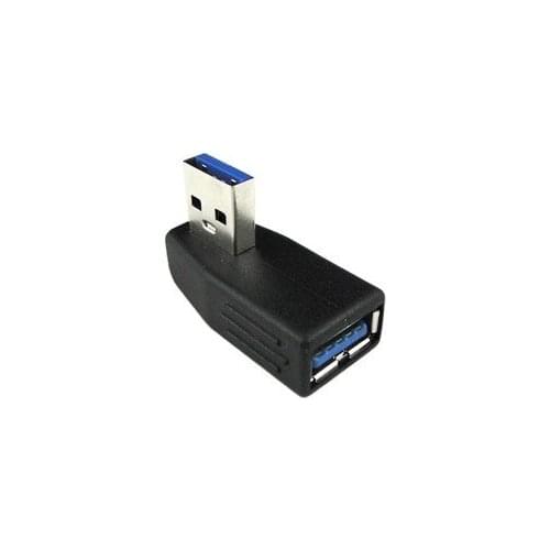 90 Degree Right Angle Direction USB 3.0 Type A Male to Female m/f Adapter Connector