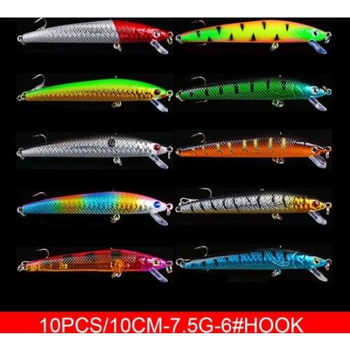 Bionic Anti-Corrosion Plastic Fishing Mixed Lure Sets 44 PCS/Lot Artificial Professional Freshwater Fishing Lure Hard Bait Sets