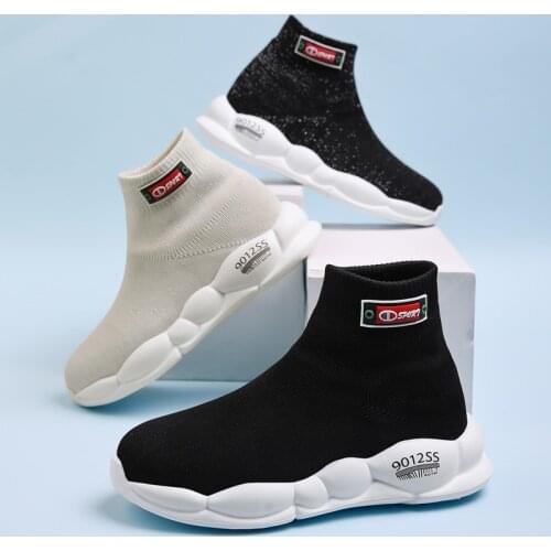 2020 Kids fashion warm shoes for spring/autumn baby toddler casual socks shoes childrens sport boys girls stretch knit sneakers