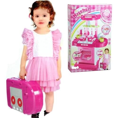 Kids Play House Girl Pretend Play Tableware Sets Toys Kitchen Cooking Simulation Miniature Kitchen Toys for children Xmas Gifts