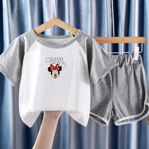 Childrens Short Sleeve Suit New Boys' Summer Two Piece Set Cotton Baby Short Sleeve Shorts Suit Kids Outfits Summer