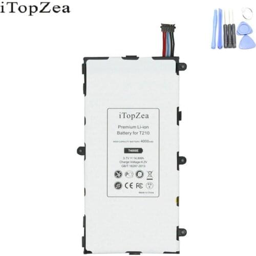 ITopZea 1x 4000mAh T4000E Replacement Battery For Samsung Galaxy Tab Tablet 3 7.0 T211 T210 T215 T210R T217A T2105 P3200 + Tools