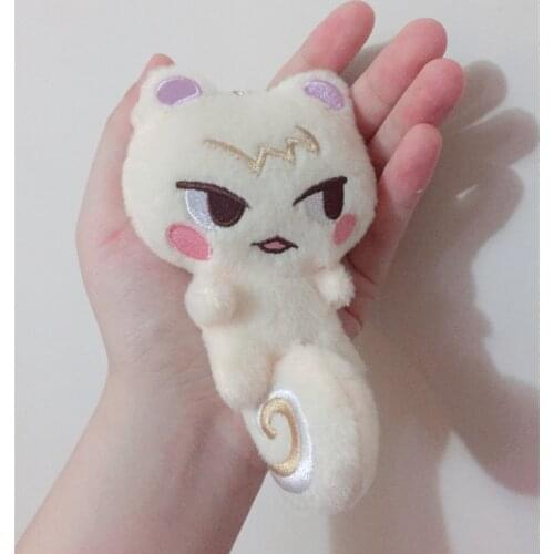 Animal Crossing White Squirrel Marshal Pendant Small Cute 9cm Stuffed & Plush Cartoon Doll