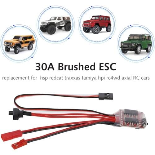 30A 4-8V Mini Brushed Electric Speed Controller ESC Brush Electronic Motor Speed Controller RC Car for Motor 1/16 1/18 1/24 Car