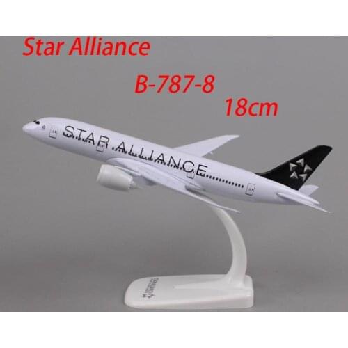 Star Alliance B-787-8 Diecast Airplane Model Alloy Airliner Plane Static Display Adult Collection Metal Gift Toys for Boys