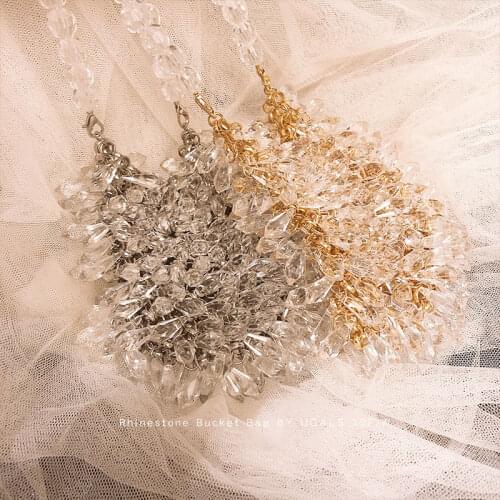 Fashion Brand Hand-woven Pearl Bags Lady Beaded Shoulder Bag Women Party Vintage Handbag Ins Small Bag Mini Cross body Bag