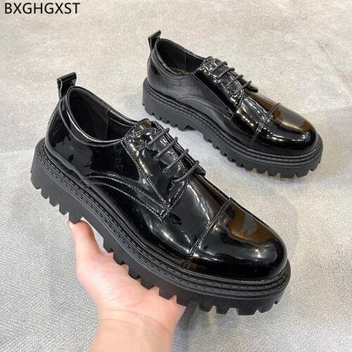 Casual Business Shoes Men Oxford Mens Wedding Dress Shoes Black Patent Leather Shoes for Man 2021 Chaussure Homme Zapatos Hombre