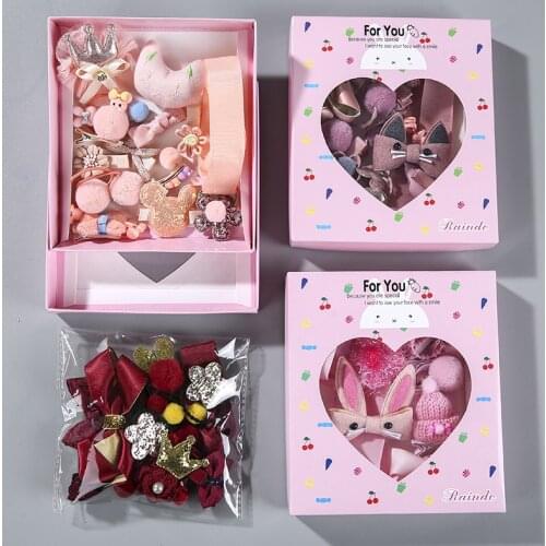 18pc Hair Clip set Cute Hair Accessories Girl Headwear Bow Kids Hairpin Accessories for Baby Hair Ornaments Hairclip Headdress