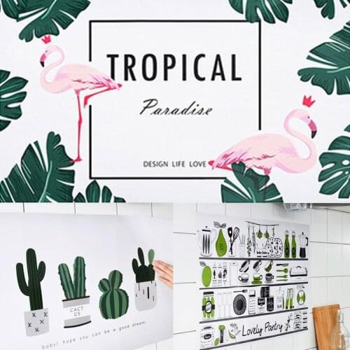 Fume Wall Sticker Oilproof Waterproof High Temperature Resistance Household Decor Decals Aluminum Foil Kitchen Stove