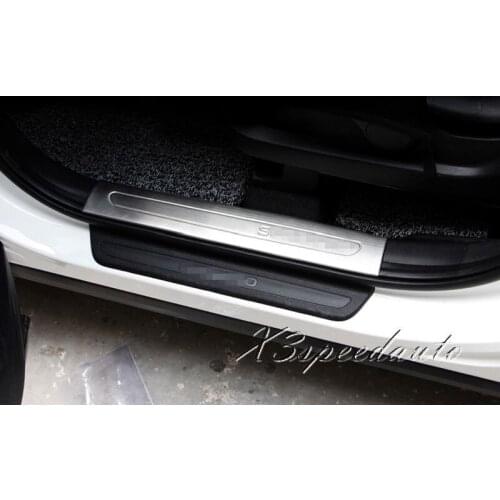 Stainless Steel 4PCS Inside Door Sill Scuff Plate For Kia Sorento 2015