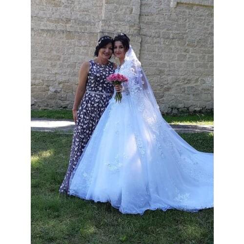 New Bridal Veil White/Ivory 3m Long Wedding Veil Mantilla Wedding Accessories Veu De Noiva With Elegant Lace Flowers beadwork