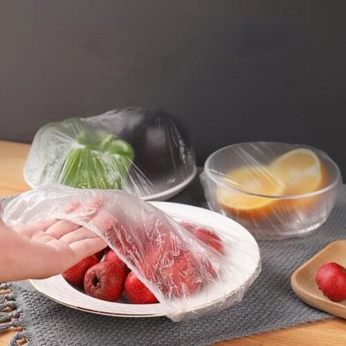 Disposable Reusable Food Cover Elastic Stretch Adjustable Universal Kitchen Storage Bags Fresh Keeping Kitchen Plastic Organizer