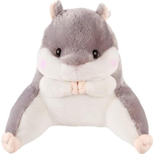 Hamster Kawaii Plush Toy Office Waist Pillow Back Cushion Stuffed Animals Birthday Gifts