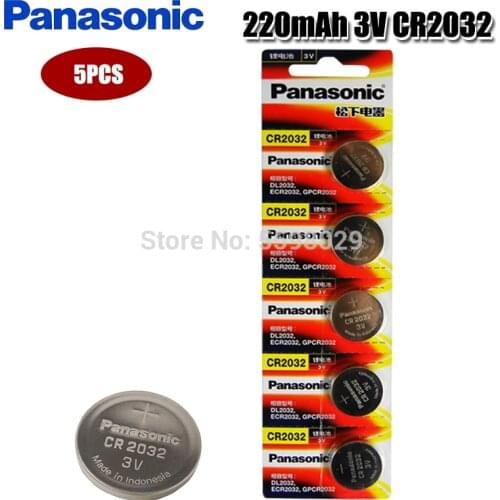 5Pcs original brand new battery for PANASONIC cr2032 3v button cell coin batteries for watch computer cr 2032 Suitable Supports