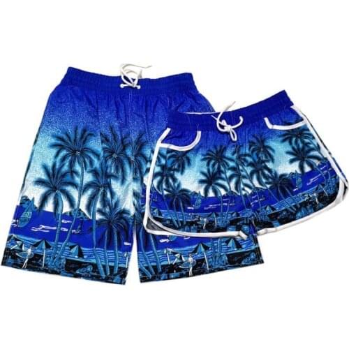 Beach Shorts 2 Pcs Mens And Womens Beach Pants Sports Fast Drying Clothes And Vacation Swimming Trunks