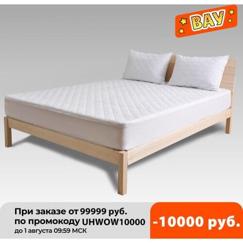 Bed Cover Brushed Fabric Quilted Mattress Protector Waterproof Mattress Topper for Bed Anti-mite Mattress Cover copri rete letto