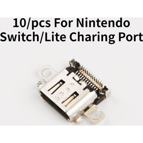 10/Pcs Charging Port For NS Switch and Lite NS Lite Charging Port Power Connector Type-C Charger Socket For Switch Lite Original
