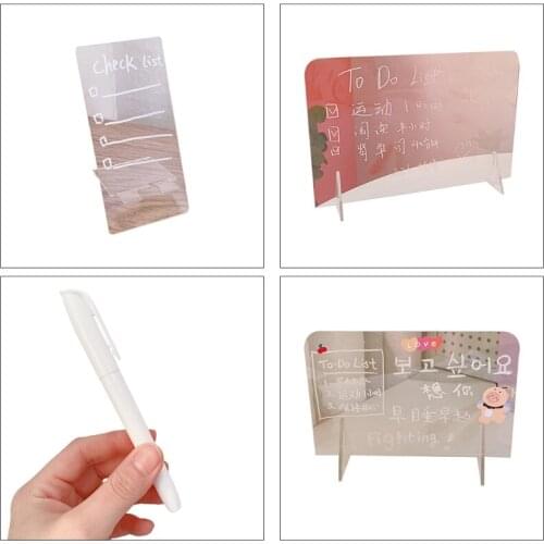 Durable Portable Clear Acrylic Memo Checklist To-do-list Board Dtachable Daily Checklist Board for student Teacher Office Clerk