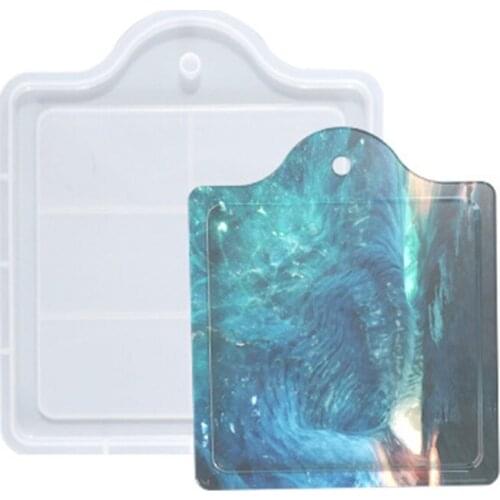 A0NF Rectangle Tray Epoxy Resin Mold Home Table Coaster Serving Board Casting Silicone Mould DIY Crafts Jewelry Holder Mold