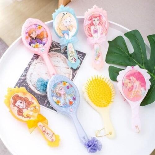 Disney comb Frozen 2 Elsa Anna disney Princess Cinderella Belle Rapunzel Disney Cute Cartoon Massage airbag comb Toys gifts