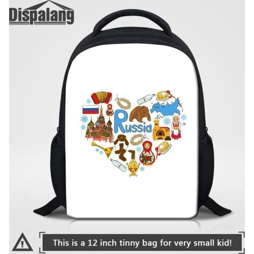 Russian Doll Printing Small Backpack For Preschoolers 12 Inch Kids Kawaii Bookbag For Little Girls Custom Logo School Bags