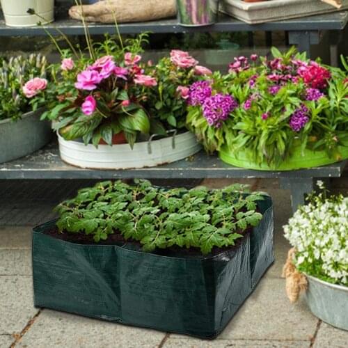 Garden Grow Bag Outdoor Vegetable Planter Garden Pots Grow Bags Garden Living Bag Fabric Grow Pot Gardening Supplies
