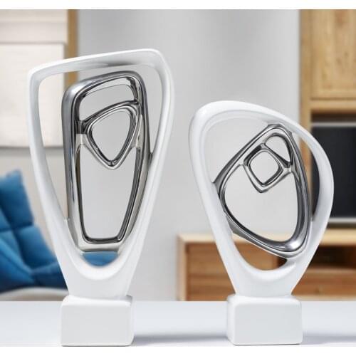 Nordic Ceramic Office Crafts Decoration Simple Living Room TV Cabinet Bedroom Display Gifts Modern Home Decoration Accessories