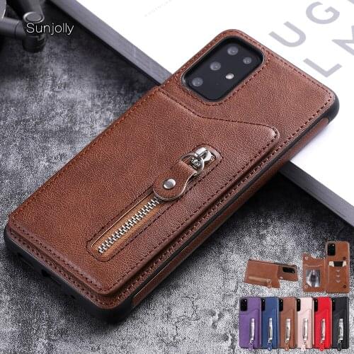 Sunjolly Zipper Bag Case for Huawei Mate 30 Pro Stand Card Wallet Sillicon Phone Case Cover Huawei Mate 30 coque fundas capa