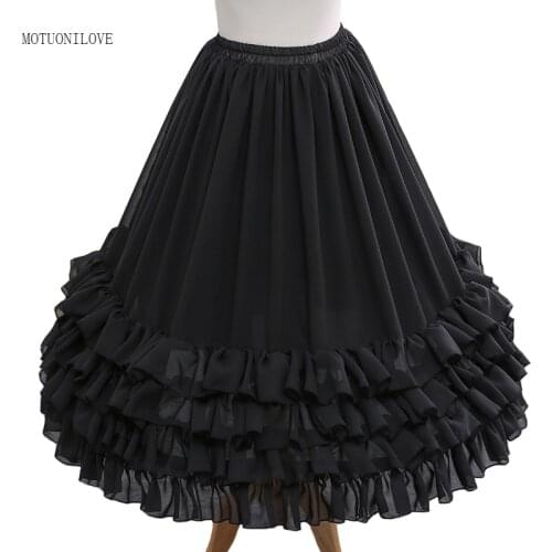 Bridal Wedding Petticoats Hoops Crinoline Womens Prom Underskirt Fancy Skirt Slip Chiffon 70CM Long Cosplay Party Petticoats