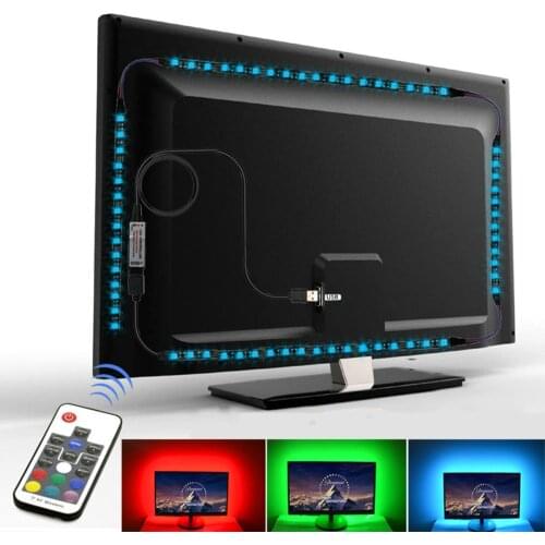 Led light strip rgb tape smd 5050 5v usb ledstrip for tv backlight lights music control Background Lighting flexible neon tira