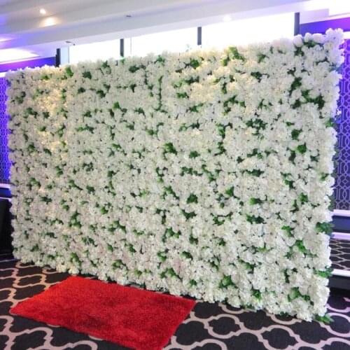 TONGFENG Artificial silk rose peony hydrangea 3D flower wall wedding backdrop decoration flower runner wedding Flower wall stand