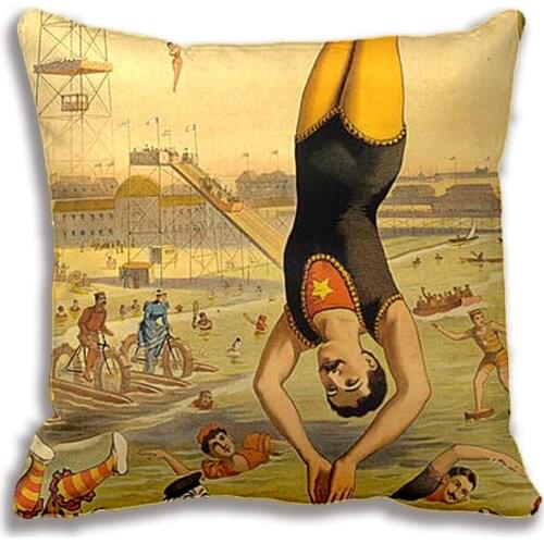 TOP Diving Slogan Throw Pillow home decorative cushion cover pillow case Customize Gift By LVSURE for Car Sofa Seat pillowcase