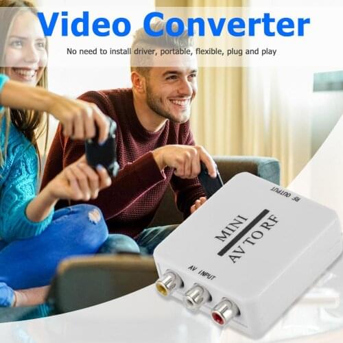 RCA AV CVSB to RF Video Converter Support RF 67.25/61.25MHz AV to RF TV Switcher Compact and Portable Carry Convenient