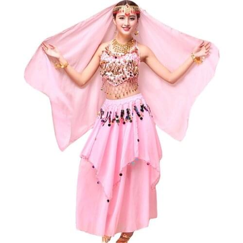 3pcs Performance Belly Dance Costume Bollywood Costume Indian Dress Bellydance Dress Womens Belly Dancing Costume Sets