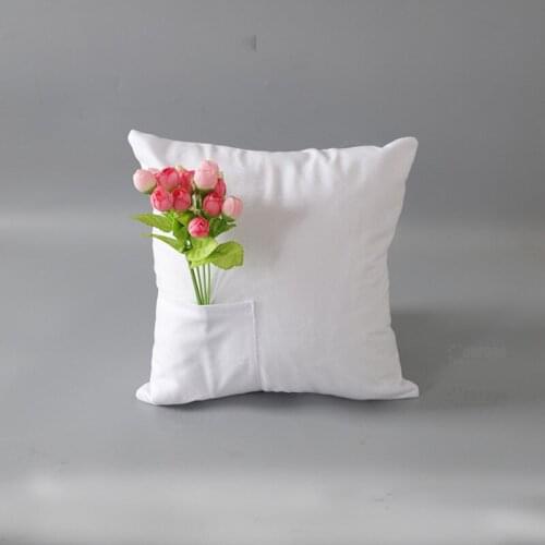 10pcs Pillow Case Sublimation DIY White Blank Cashmere Bedding Pillows Cover With Pocket