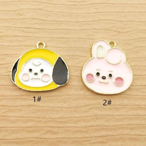 10pcs enamel cartoon charm for jewelry making and crafting cute earring pendant necklace bracelet charms