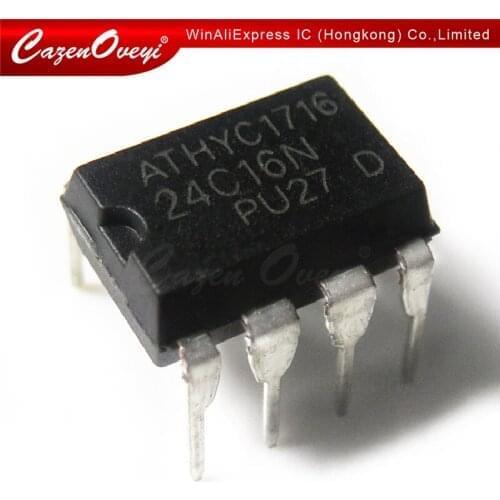 10pcs/lot AT24C16-PU27 AT24C16 24C16 DIP-8 In Stock